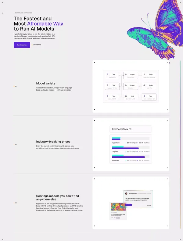 Hyperbolic – The Open-Access AI Cloud - Landing design inspiration