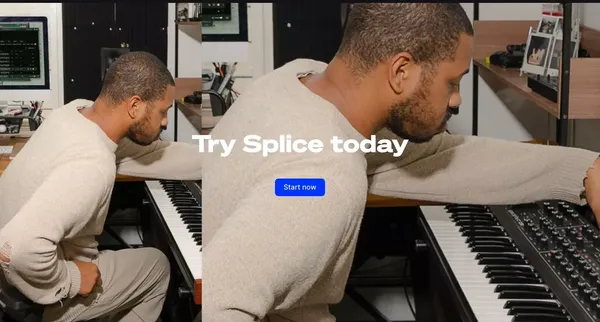 Royalty-Free Sounds, FX, Presets & More | Splice - Landing design inspiration