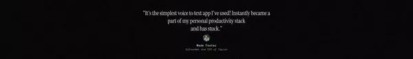 Monologue | Effortless voice dictation so you can work 3x faster - Landing design inspiration