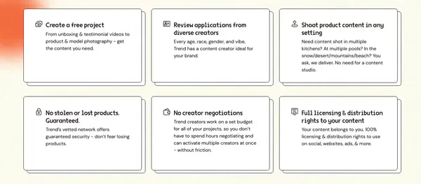 Content Creator Network and Marketing Platform | Trend - Landing design inspiration