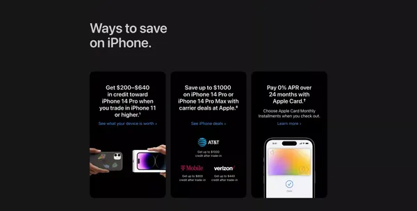 iPhone 14 Pro and iPhone 14 Pro Max - Apple - Landing design inspiration