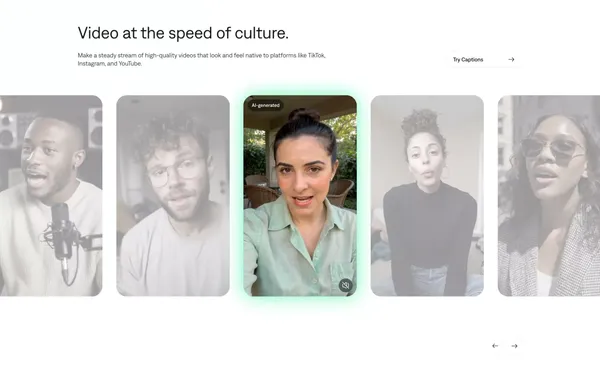 Mirage AI Video | Make Your Best Ideas Possible - Landing design inspiration