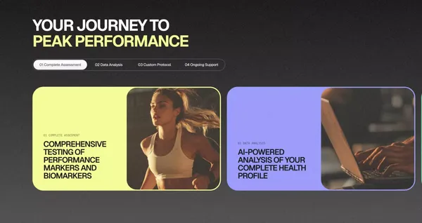 Redefining Human Performance - Landing design inspiration