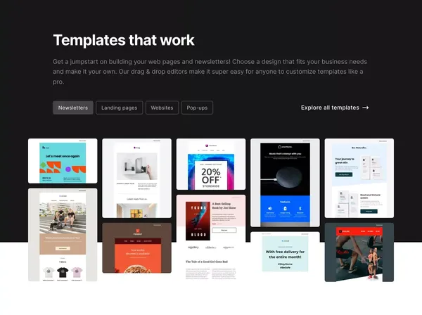 Create Email Marketing Your Audience Will Love - MailerLite - Landing design inspiration