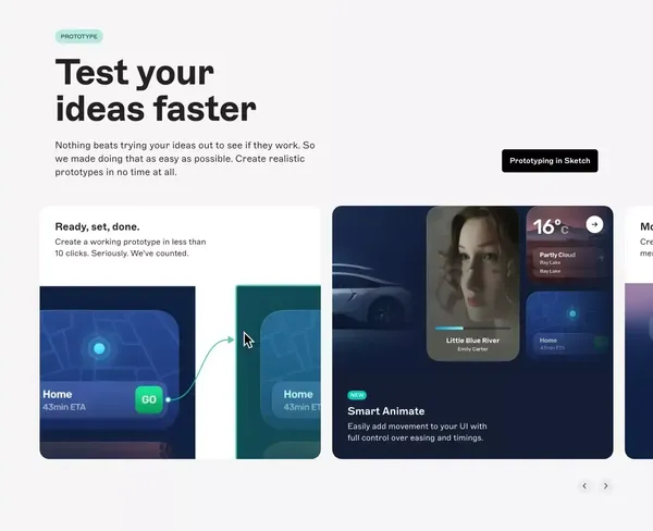 Sketch · Design, prototype, collaborate and handoff - Landing design inspiration