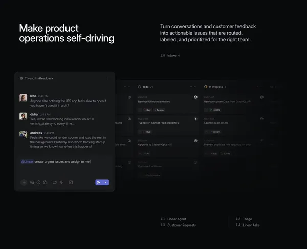 Linear – The system for product development - Landing design inspiration