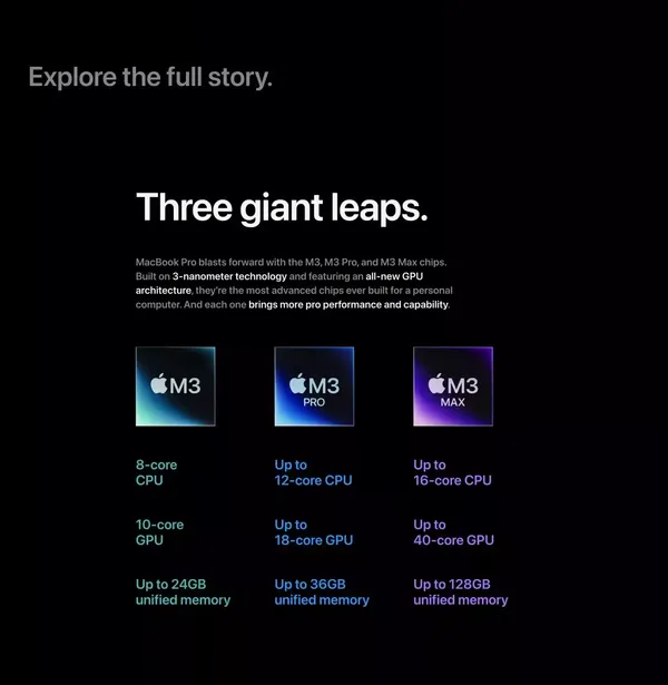 MacBook Pro - Apple - Landing design inspiration
