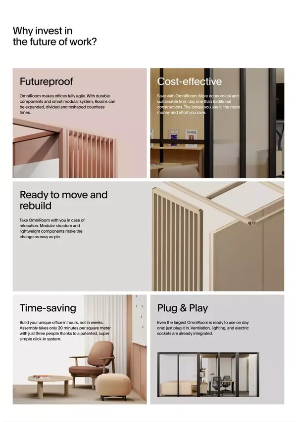 Modular room-in-room system flexible office future | OmniRoom by Mute - Landing design inspiration