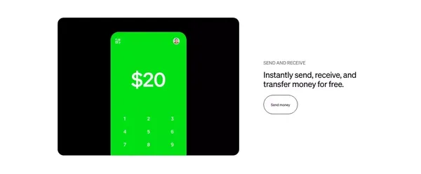 Send, Receive, Invest, & Manage Your Money with Cash App - Landing design inspiration