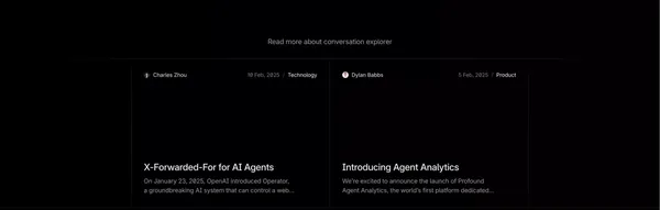 Conversation Explorer - Profound - Landing design inspiration