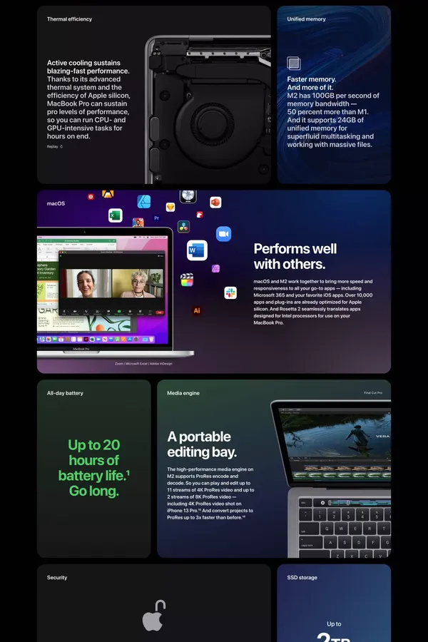 MacBook Pro 13-inch - Apple - Landing design inspiration