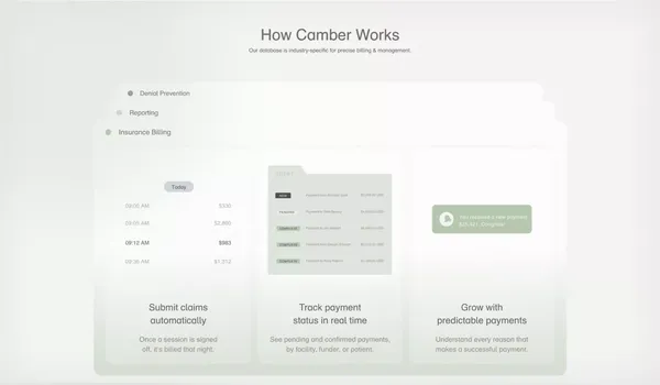 Camber: Healthcare RCM & AI Medical Billing Software - Landing design inspiration