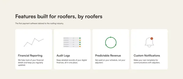 Claim Funding Software For Roofers | SquareDash - Landing design inspiration