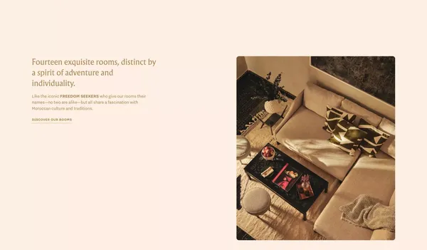 IZZA Marrakech - Landing design inspiration