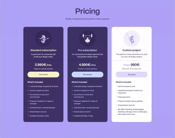 Ecto Design - Efficient subscription-based design service - Landing design inspiration