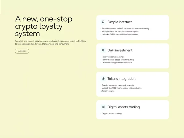 YOO - The next generation Loyalty and  Rewards - Landing design inspiration