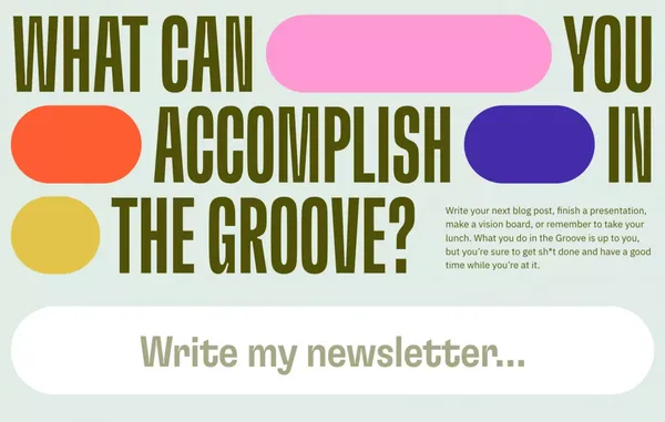 Groove | Digital coworking for solopreneurs - Landing design inspiration