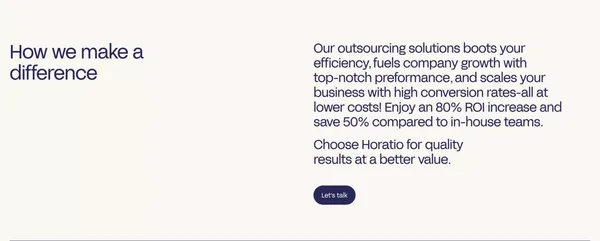 Horatio | Horatio - Landing design inspiration