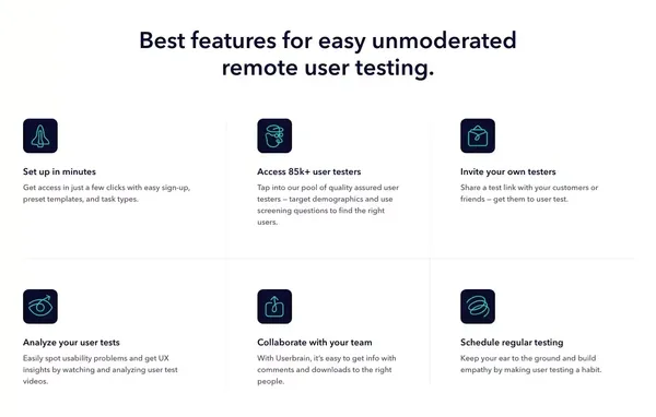 Userbrain - User testing made simple - Landing design inspiration