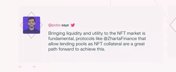 Zharta | Real-time NFTs loans platform - Landing design inspiration