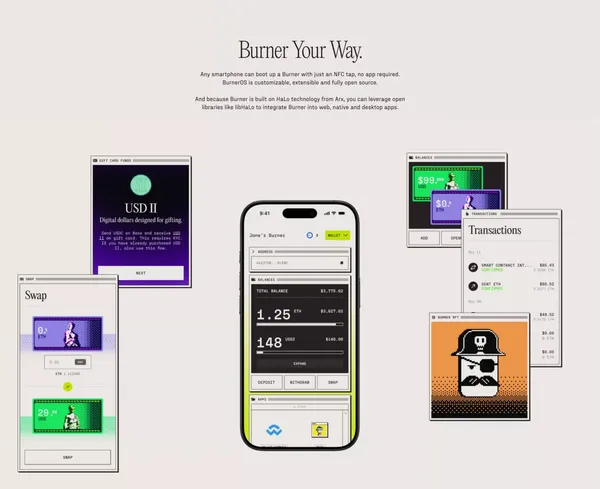 Burner - Landing design inspiration
