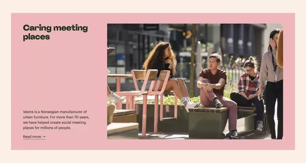 Vestre will build the world's most environmentally friendly furniture factory - Landing design inspiration