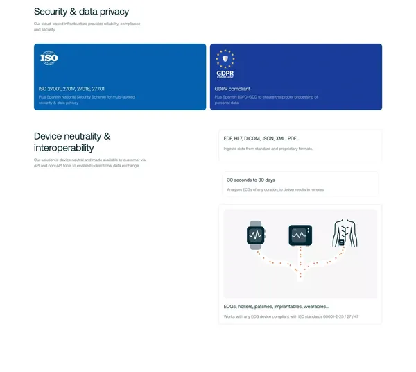 Idoven | AI-powered Cardiovascular Care - Landing design inspiration