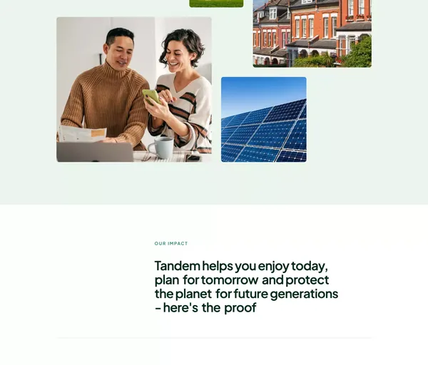 Tandem Bank | Start Banking For A Greener Future - Landing design inspiration