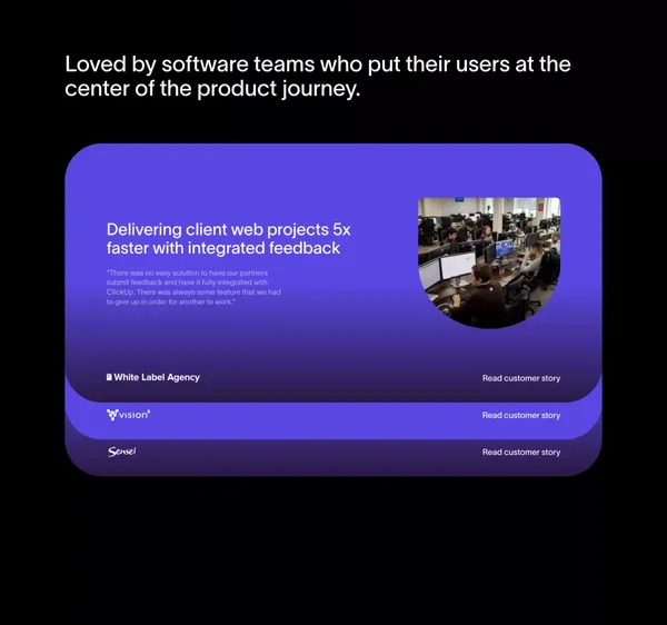 Userback | Put the user back in product development - Landing design inspiration