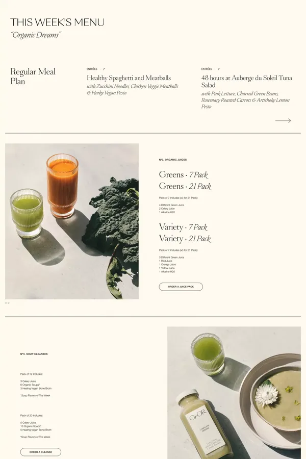 Organic Oren | Los Angeles - Landing design inspiration