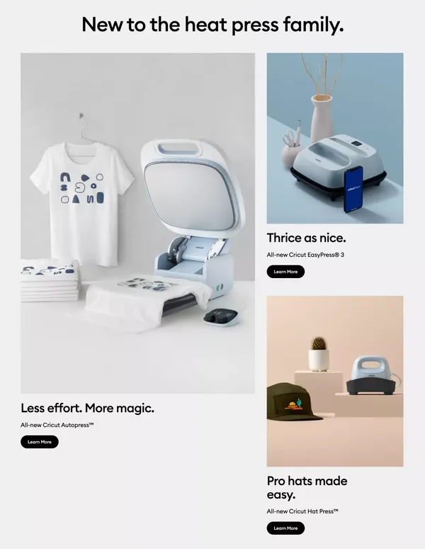 Cricut Home - Landing design inspiration