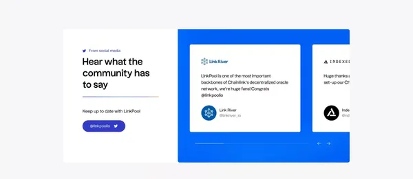 LinkPool - Chainlink node services you can trust. - Landing design inspiration