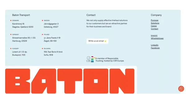 Baton Transport - Landing design inspiration