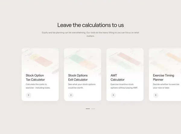 The leading financial advisor for tech people — Secfi - Landing design inspiration