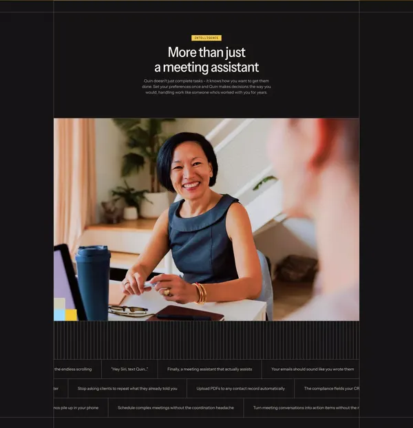 Quin — Meet your dream assistant - Landing design inspiration