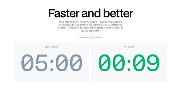 Baseten | Machine learning infrastructure - Landing design inspiration