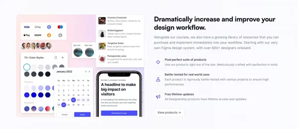 Designership | Become a Highly Demanded UX/UI Designer - Landing design inspiration