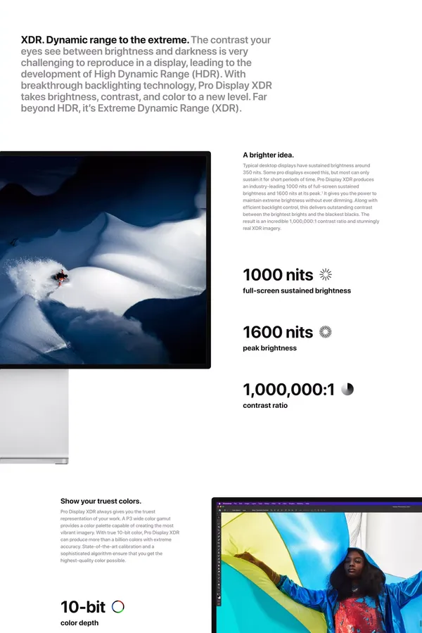 Pro Display XDR - Apple - Landing design inspiration