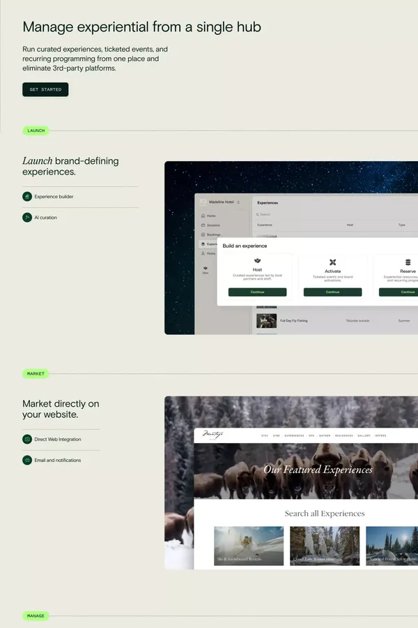 Way | The all-in-one experiential platform - Landing design inspiration