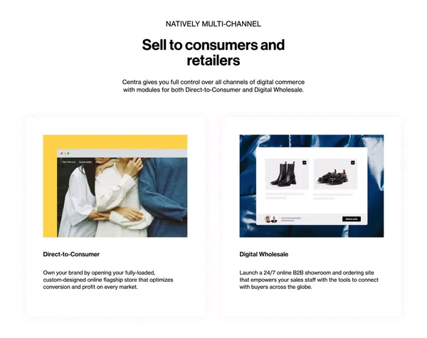 Centra: Headless Ecommerce Platform for Lifestyle & Fashion Brands - Landing design inspiration