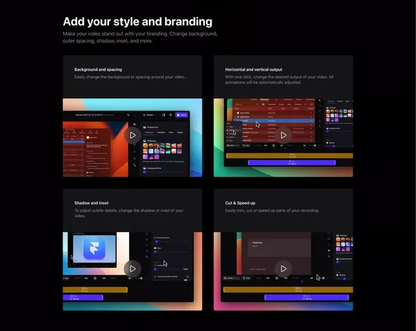 Screen Recorder for macOS. Beautiful videos in minutes | Screen Studio - Landing design inspiration