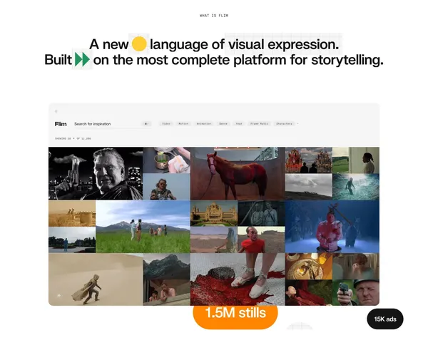Flim | The search engine for creative people - Landing design inspiration
