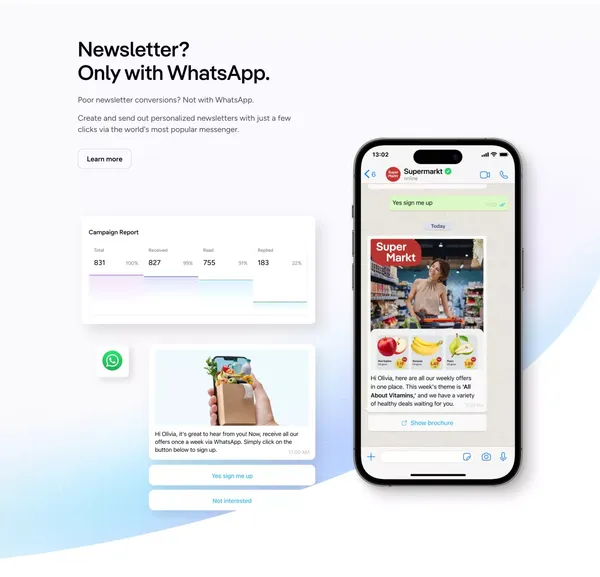 The messaging solution for your business | Superchat - Landing design inspiration