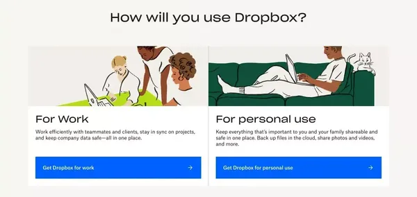 Dropbox: Securely share, store and do more with your files - Landing design inspiration