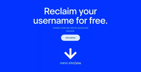 Link in bio site for creative minds | nano.site - Landing design inspiration