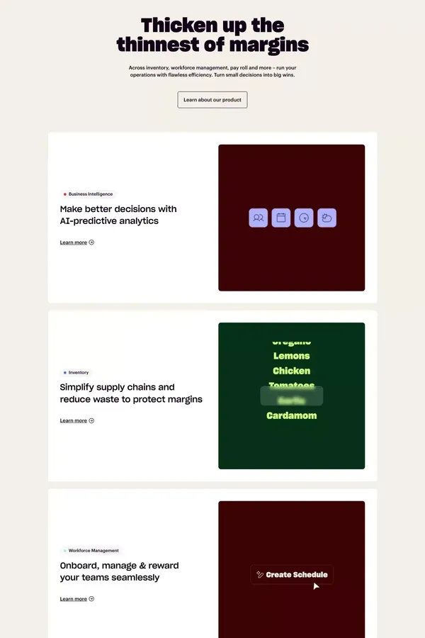 Nory — AI-Driven Restaurant Management Software - Landing design inspiration