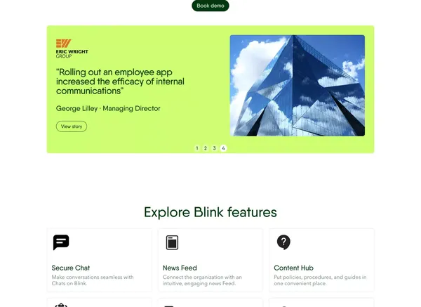 Blink - The Employee Experience App for Everyone | Blink - Landing design inspiration