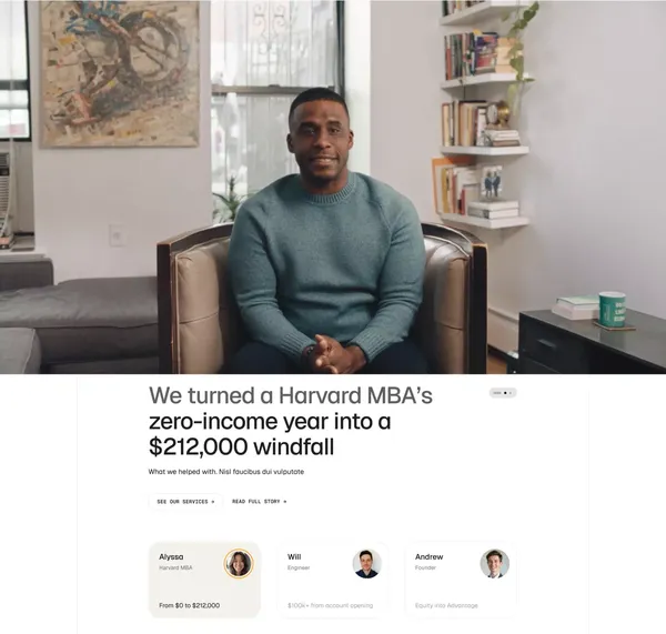 Titan | Wealth Management - Landing design inspiration