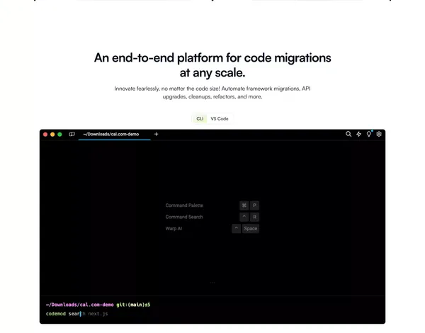 Codemod - Landing design inspiration