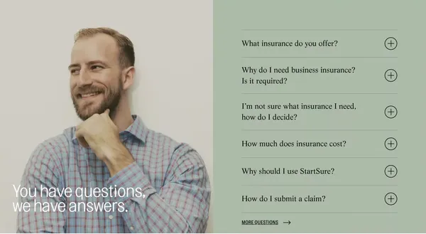 StartSure - Landing design inspiration